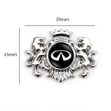 Infiniti Double Lion Metal Car Rear Sticker Auto Window Emblem Badge Decal