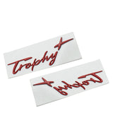 2pcs MG Trophy+ Logo Metal Car Side Body Sticker Decal Emblem Badge