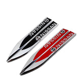 2pcs/set Nissan Nismo Metal Car Fender Side Sticker Emblem Badge Decal