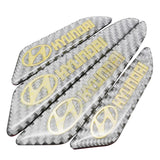 4pcs/set Hyundai Carbon Fiber Car Door Anti-Scratch Sticker Door Side Protection Bumper Strips