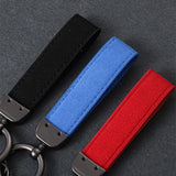 Lincoln Suede Metal Car Keyring Pendant