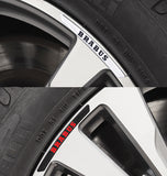 4pcs/set 9cm Mercedes Benz AMG Brabus 4 Matic Aluminum Alloy Car Wheel Rim Tyre Sticker