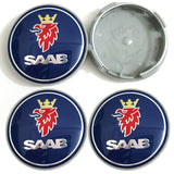 4pcs/set 63mm SAAB ABS Car Wheel Hub Center Caps Covers