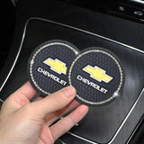 2PCS Chevrolet Diamond Car Water Coaster Cup Mat