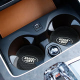 2pcs/set Land Rover Logo PVC Waterproof Car Water Coaster