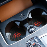 2pcs/set KIA Logo PVC Waterproof Car Water Coaster