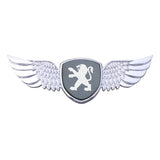 Peugeot Logo Metal Wings Car Front Hood Bonnet Center Sticker Emblem