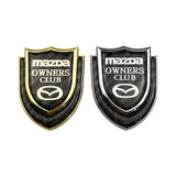 Mazda Shield Carbon Fiber Car Rear Sticker Window Emblem Badge Decal