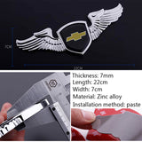 Chevrolet Angle Wings Metal Car Front Hood Bonnet Sticker Emblem Badge