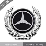Mercedes Benz Metal Car Rear Sticker Auto Window Carbon Fiber Shield Emblem Badge Decal