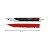 2pcs Audi Sline Logo Metal Car Side Fender Emblem Stickers