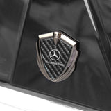 Mercedes Benz Shield Carbon Fiber Car Side Window Sticker Emblem Badge Decal