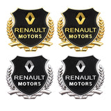 2PCS Renault Metal Car Rear Sticker Shield Trunk Emblem Badge Decal