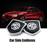 2PCS MG Metal Car Rear Sticker Shield Trunk Emblem Badge Decal