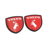 2pcs Volvo Moose Deer Logo Metal Car Rear Sticker Decal Emblem Badge