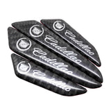 4pcs/set Cadillac Carbon Fiber Car Door Anti-Scratch Sticker Door Side Protection Bumper Strips