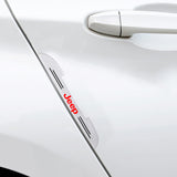 4pcs Jeep Car Door Bumper Strip Anti-collision Protection Sticker