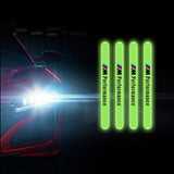 4pcs BMW M Performance Luminous Car Door Bumper Strip Anti-collision Protection Sticker