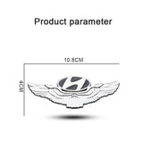 Hyundai Metal Wings Car Rear Sticker Auto Window Emblem Badge Decal
