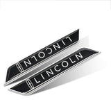 2pcs Lincoln Logo Car Fender Side Sticker Decal Emblem Badge