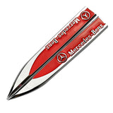 2pcs Mercedes Benz AMG Logo Metal Car Side Fender Sticker Emblem Badge Decal Decoration