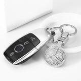 Mercedes Benz Car Logo Diamond Metal Keychain