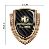 MG Metal Carbon Fiber Shield Car Rear Sticker Auto Window Emblem Badge Decal