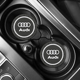 2pcs/set Audi Sline Logo PVC Waterproof Car Water Coaster
