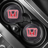 2pcs/set Honda Mugen Vezel Carbon Fiber Car Water Coaster Non-slip Mat
