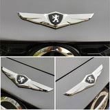 Peugeot Metal Wings Car Front Hood Sticker Emblem Badge Decal
