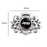 Jeep Double Lion Metal Car Rear Sticker Auto Window Emblem Badge Decal
