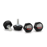 4pcs/set Audi Sline Logo Stainless Steel Car License Plate Bolts