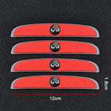 4pcs/set Infiniti Car Door Mirror Side Anti Collision Sticker Bumper Strips