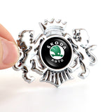 Skoda Double Lion Metal Car Rear Sticker Auto Window Emblem Badge Decal