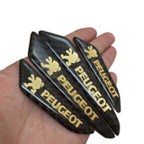 4pcs/set Peugeot Carbon Fiber Car Door Anti-Scratch Sticker Door Side Protection Bumper Strips