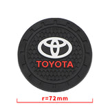2pcs/set Toyota Logo PVC Waterproof Car Water Coaster