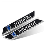 2pcs Peugeot Logo Car Fender Side Sticker Decal Emblem Badge