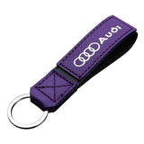Audi PU Leather Metal Car Logo Keychain