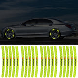 20pcs/set Mitsubishi Car Wheel Rim Warning Reflective Emblem Stickers