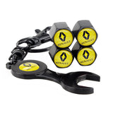 4pcs/set Renault Logo Car Air Valve Stem Cap Auto Tyre Valve Covers with Wrench