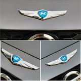 Hyundai Metal Wings Car Front Hood Sticker Emblem Badge Decal