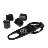 4pcs/set MG Car Air Valve Stem Cap Auto Tyre Valve Covers with Keychain