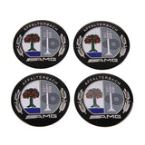 4pcs/set 56/75mm Mercedes Benz AMG Brabus Apple Tree Car Wheel Center Hub Cap Sticker Decal
