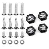 4pcs/set Mazda Logo Stainless Steel Car License Plate Bolts