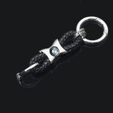 BMW M Power Logo Braided Rope Car Keychain Keyring