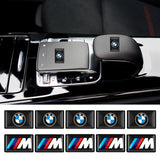 10pcs BMW M Power Epoxy Car Armrest Button Sticker