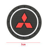 2pcs/set Mitsubishi PVC Car Water Coaster Cup Mat