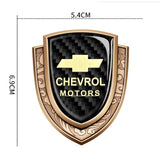 Chevrolet Metal Carbon Fiber Shield Car Rear Sticker Auto Window Emblem Badge Decal