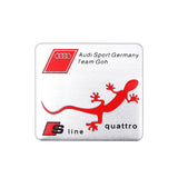 Audi Sline Quattro Aluminum Alloy Car Sticker Nameplate Emblem Badge Decal
