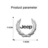 Jeep Wheat Metal Car Window Sticker Emblem Badge Decal